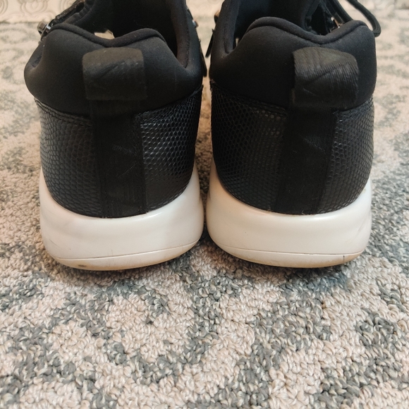 ALDO Men's Black Zip Up Detail Lace Up Active Slip On Casual Fashion Shoes 10 - Picture 5 of 12